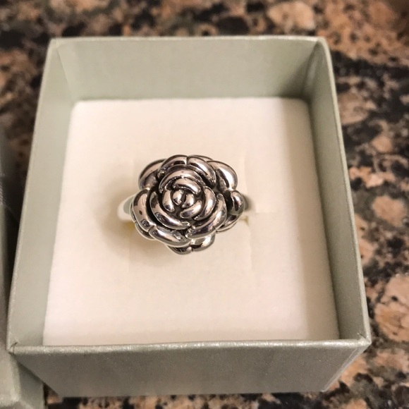 STERLING SILVER ROSE  RING SIZE 9 175.00 NWT - Picture 4 of 8